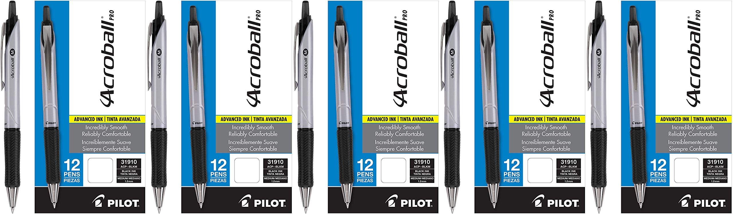 Acroball+Pro+Ball+Point+Retractable+Pen%2c+Black+Ink%2c+1mm%2c+Dozen