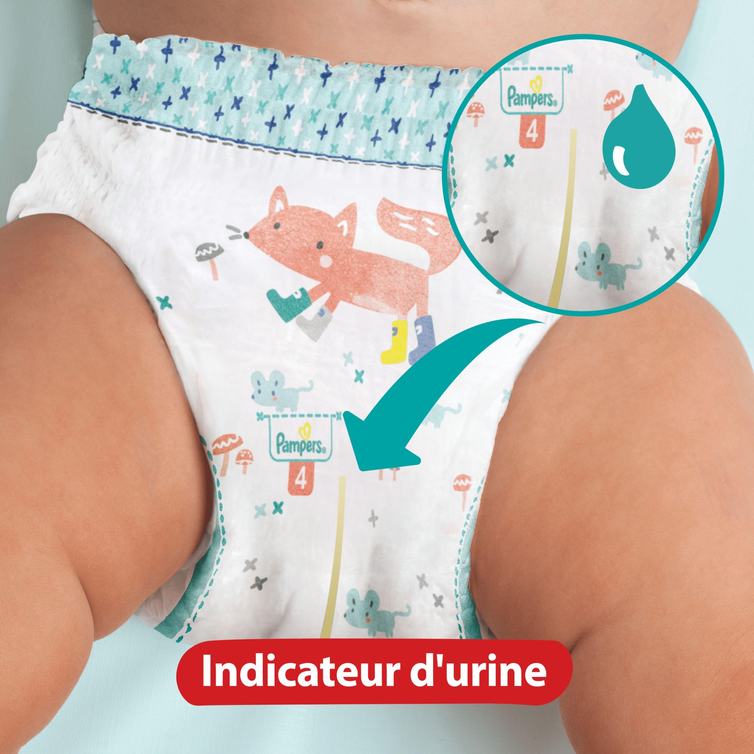 Pampers Premium Protection Couches-Culottes Taille 4, 80 Culottes, 9Kg - 15Kg, Culottes Pampers N°1 pour le Confort et le Maintien, Facile À Enfiler