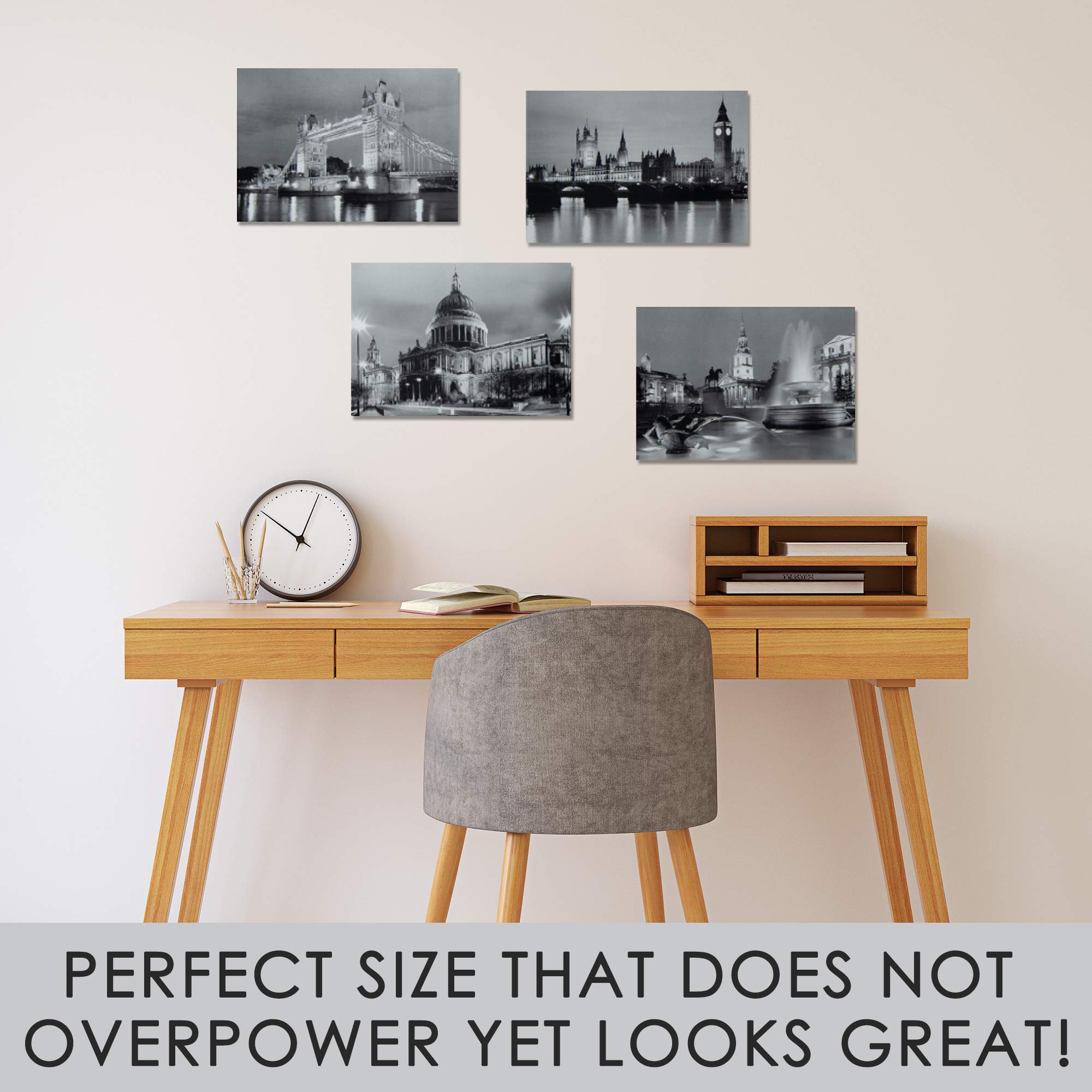 New Home Modern Wall Art Set Of 4 Black And White Prints Landscape