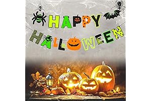 UV Neon Party Lights Happy Halloween Decorations Set