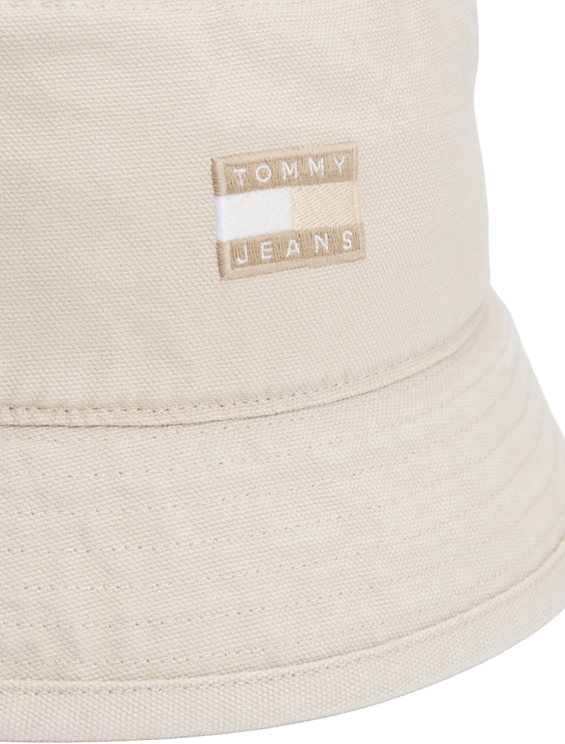 Tommy Jeans Tjw Heritage Canvas Bucket Hat Aw0Aw17581 Kapelusz z szerokim rondem, beżowy (Newsprint), jeden rozmiar damski