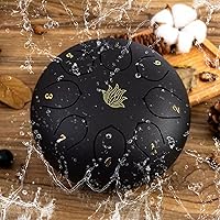 Vista 1 de Tambor de Lluvia Chime - Tambor de lluvia de 8 notas de 6 pulgadas para jardín exterior, con bolsa, libro de música, baquetas, soporte para mazo