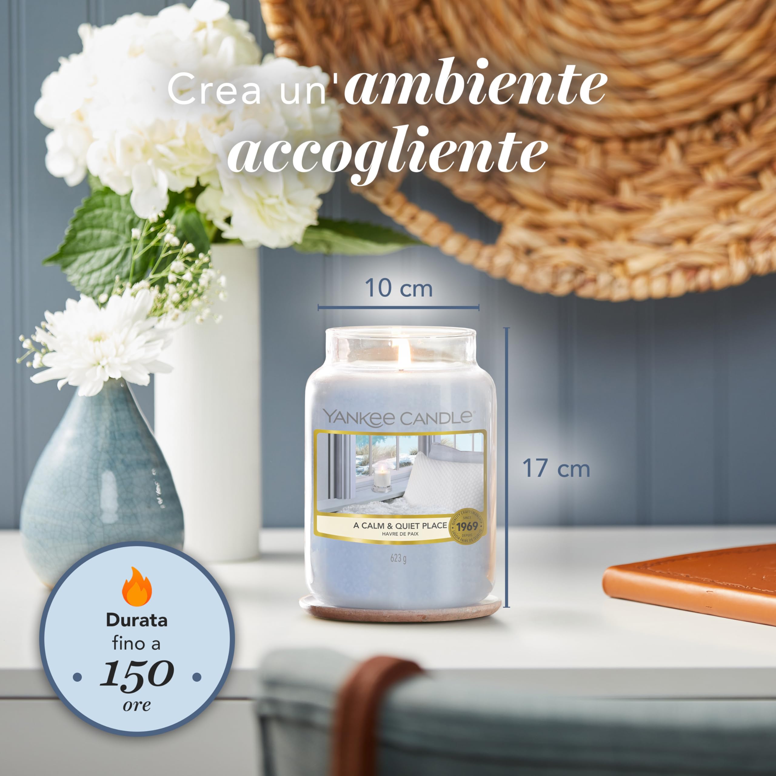 Yankee Candle Candela profumata in giara grande | Un posto calmo e tranquillo | Durata Fino a 150 Ore | Regali per donne