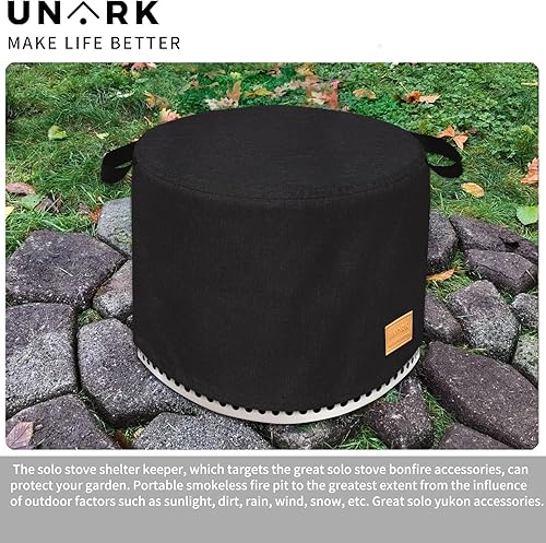 Miniatura 5 de Cubierta para fogata para estufa individual de 15 pulgadas, cubierta impermeable de 15 pulgadas, accesorios de guardabosques de estufa individual