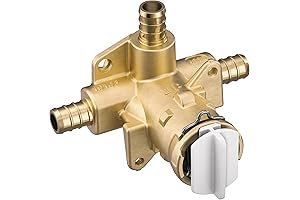 Moen M-Pact Posi-Temp Equal Pressure Mixing Valve with Factory-Installed 1/2-Inch Crimp PEX Connection