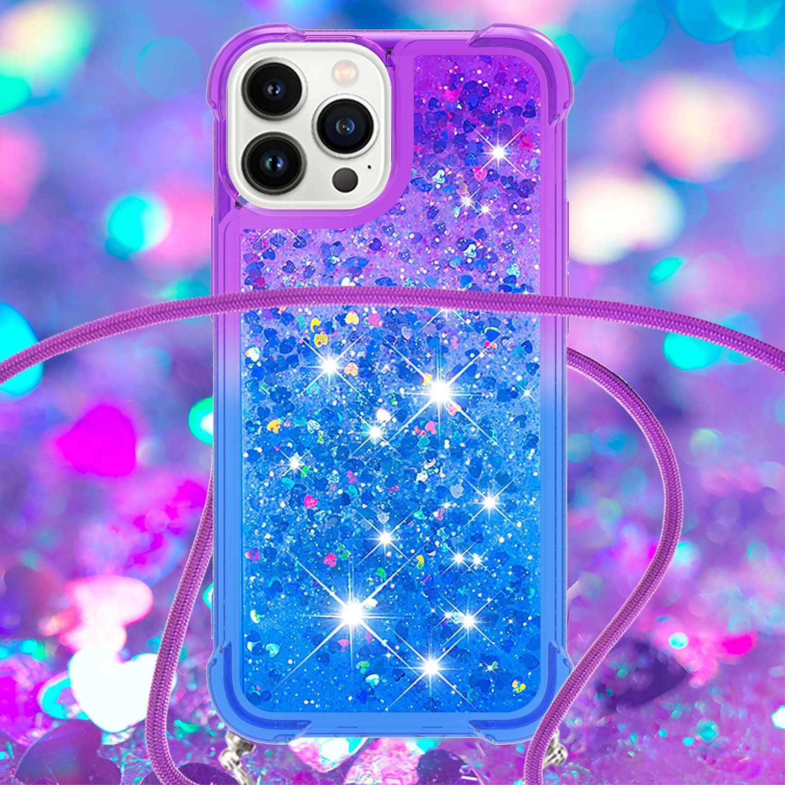 Handyhülle Mit Kette Für Xiaomi Mi 11T / 11T Pro – Glitzer-Treibsand, TPU, 1,35 M Band, Bewegliches Design
