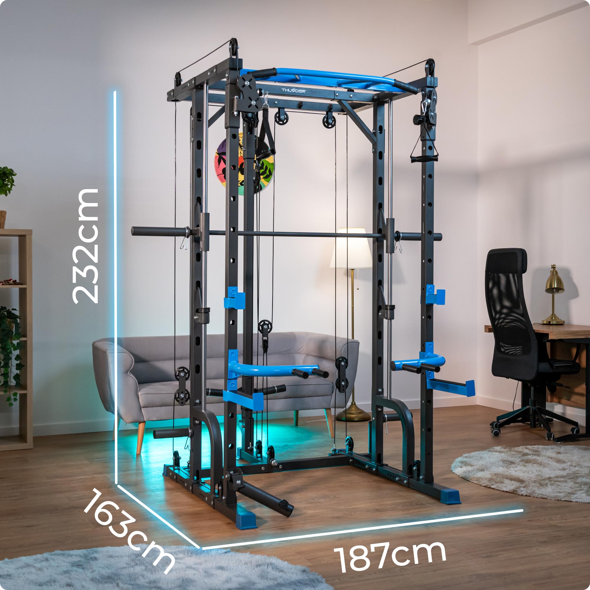 THUNDER : Station de Musculation complète – Power Tower, Machine Smith, Home Gym