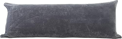 EVOLIVE Micromink Suave, Piel Sintética, Gamuza Sintética, Funda de Almohada Corporal de Terciopelo Sintético 21"x54" de Repuesto con Cierre de