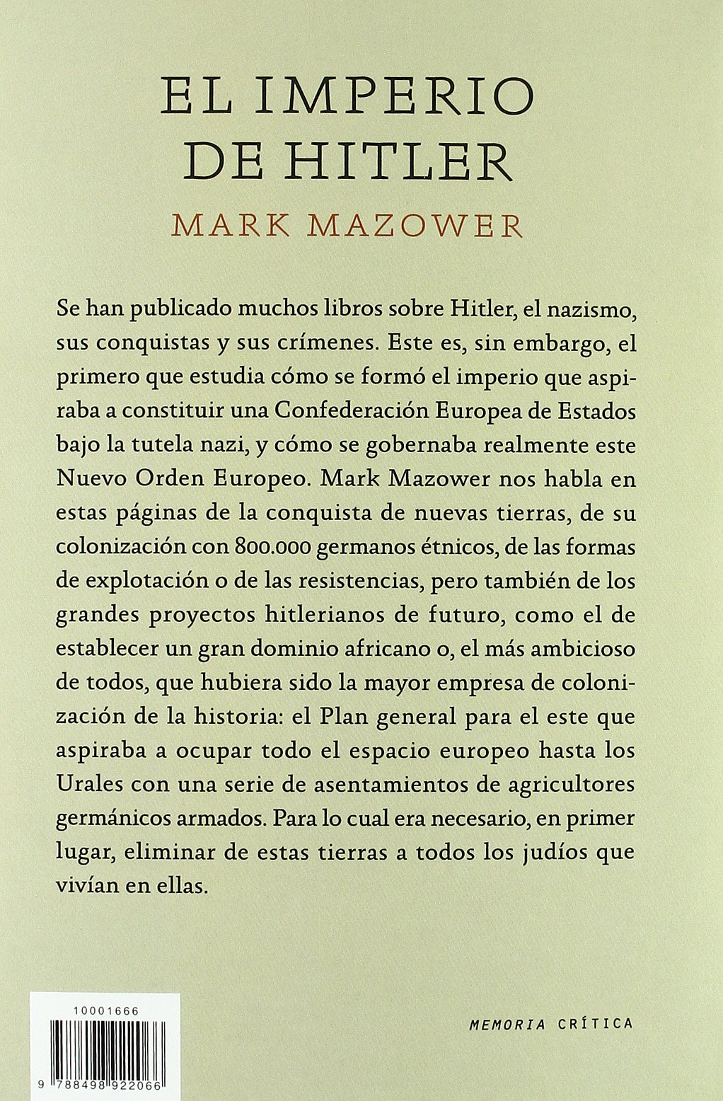 El imperio de Hitler (Memoria Crítica)