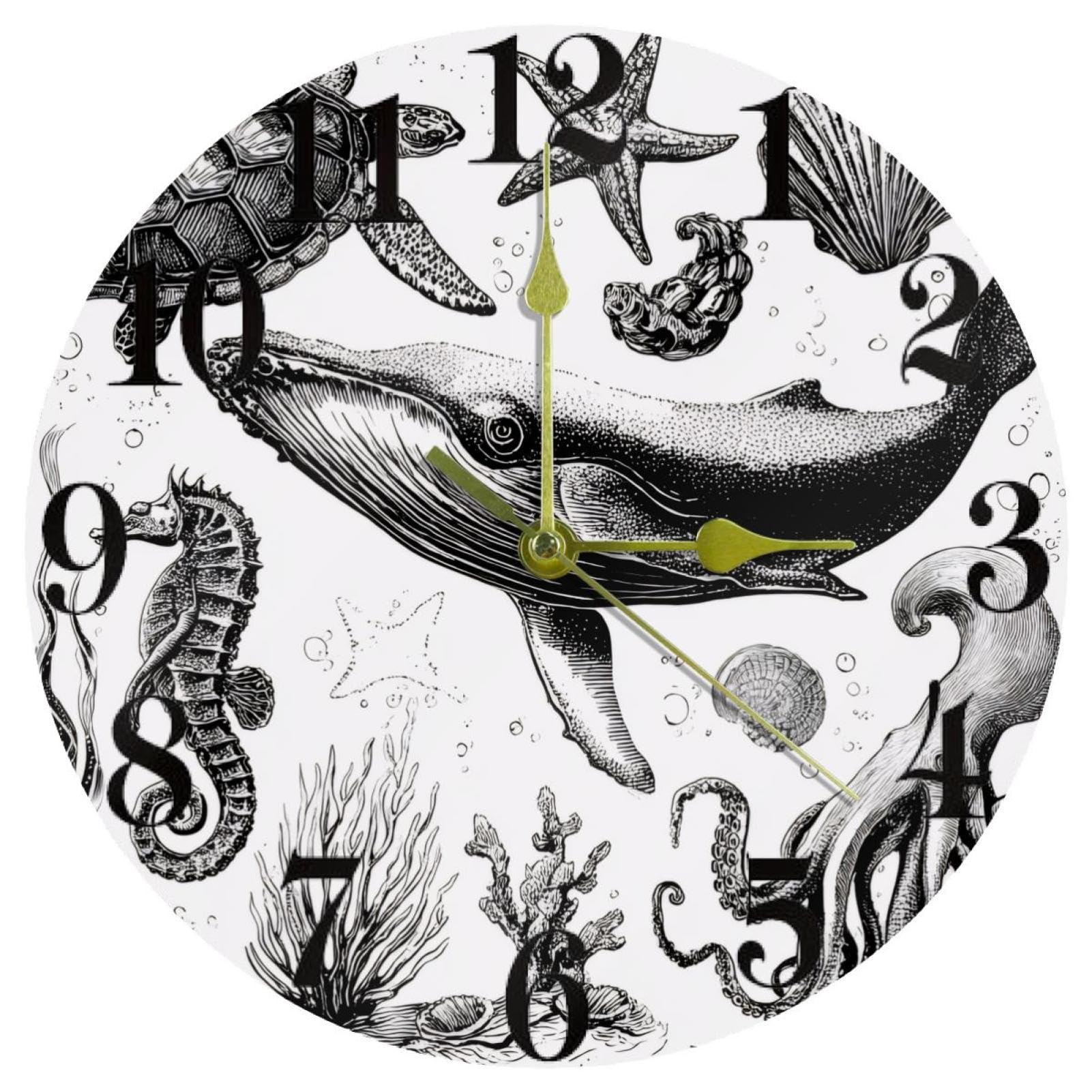 Horloge murale à quartz sans tic-tac pour maison bureau école