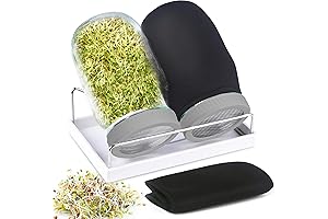2-Piece Sprout Jar Kit: Wide Mouth Mason Sprouting Jars & Accessories