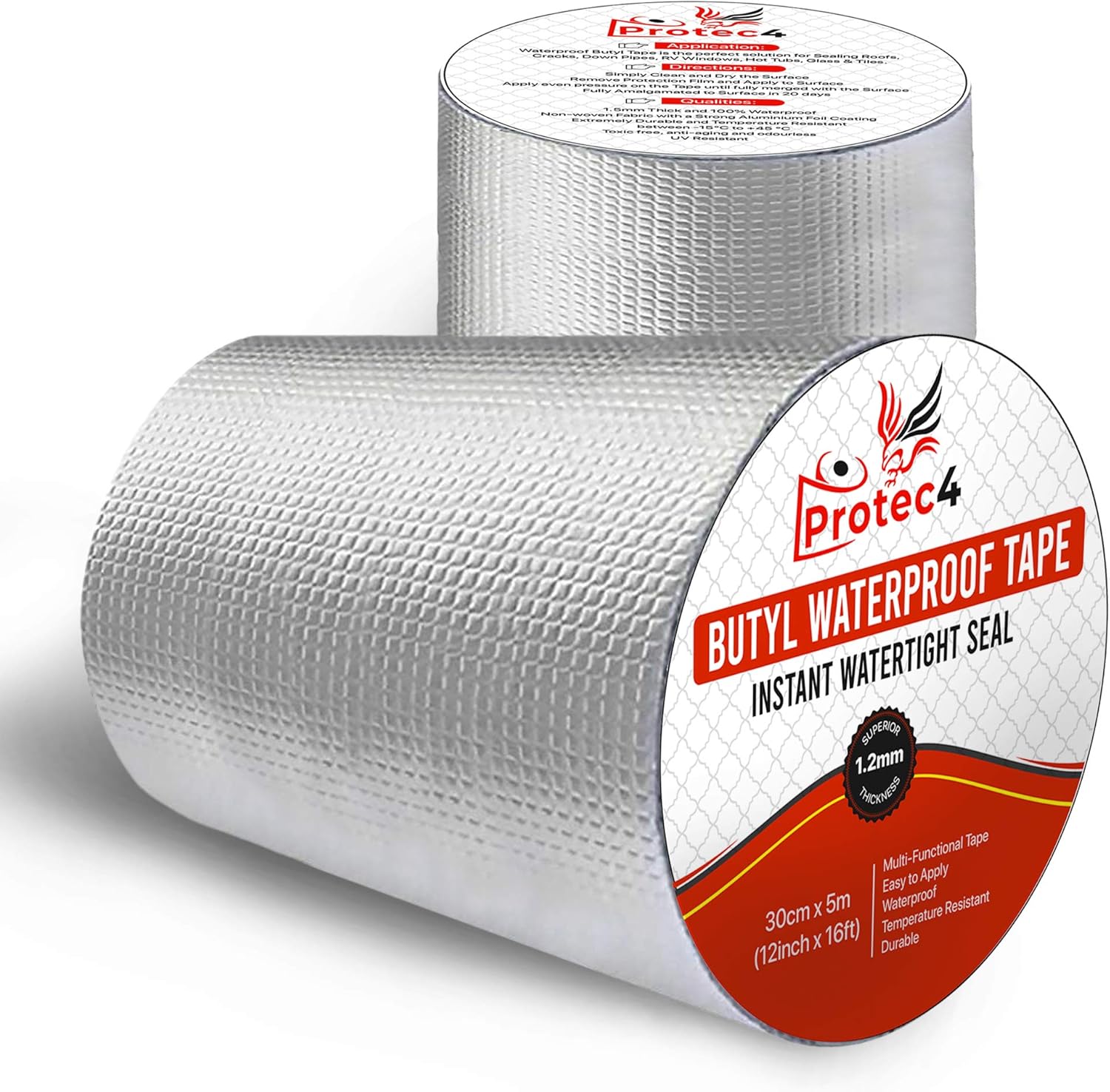 Strong Waterproof Butyl Rubber Tape 300mm x 5m Outdoor Repair Tape