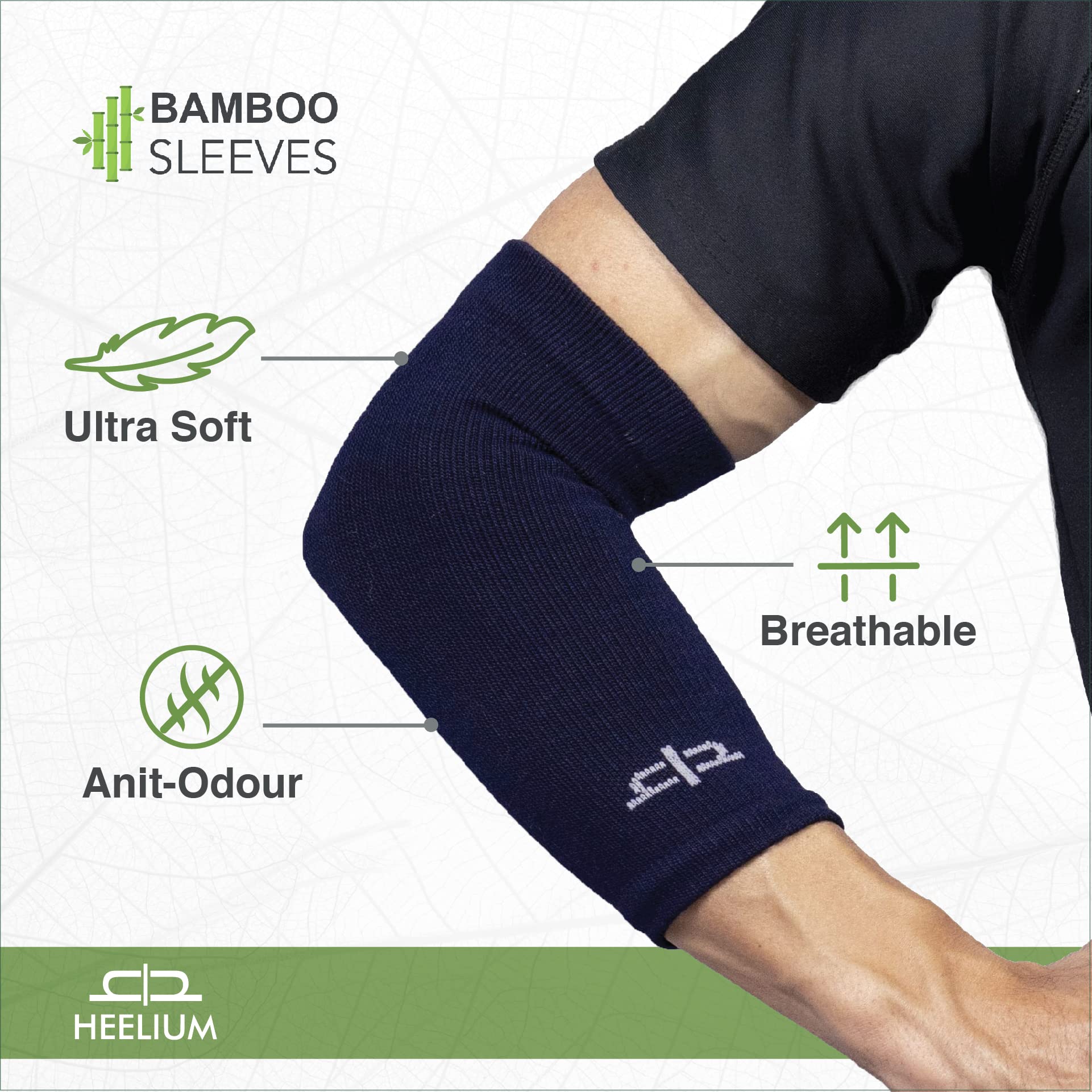 Buy HEELIUM Bamboo Compression Elbow Sleeves for Men & Women
