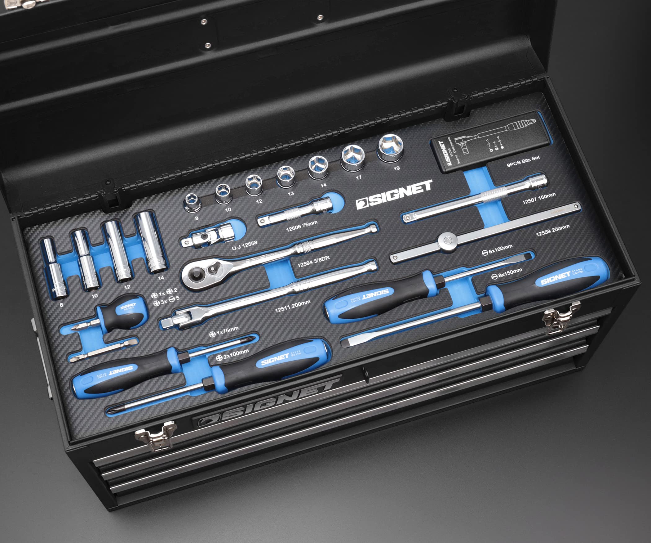 Amazon.co.jp: SIGNET 工具セット 800S-5822MBK 3/8DR 9.5sq 58点