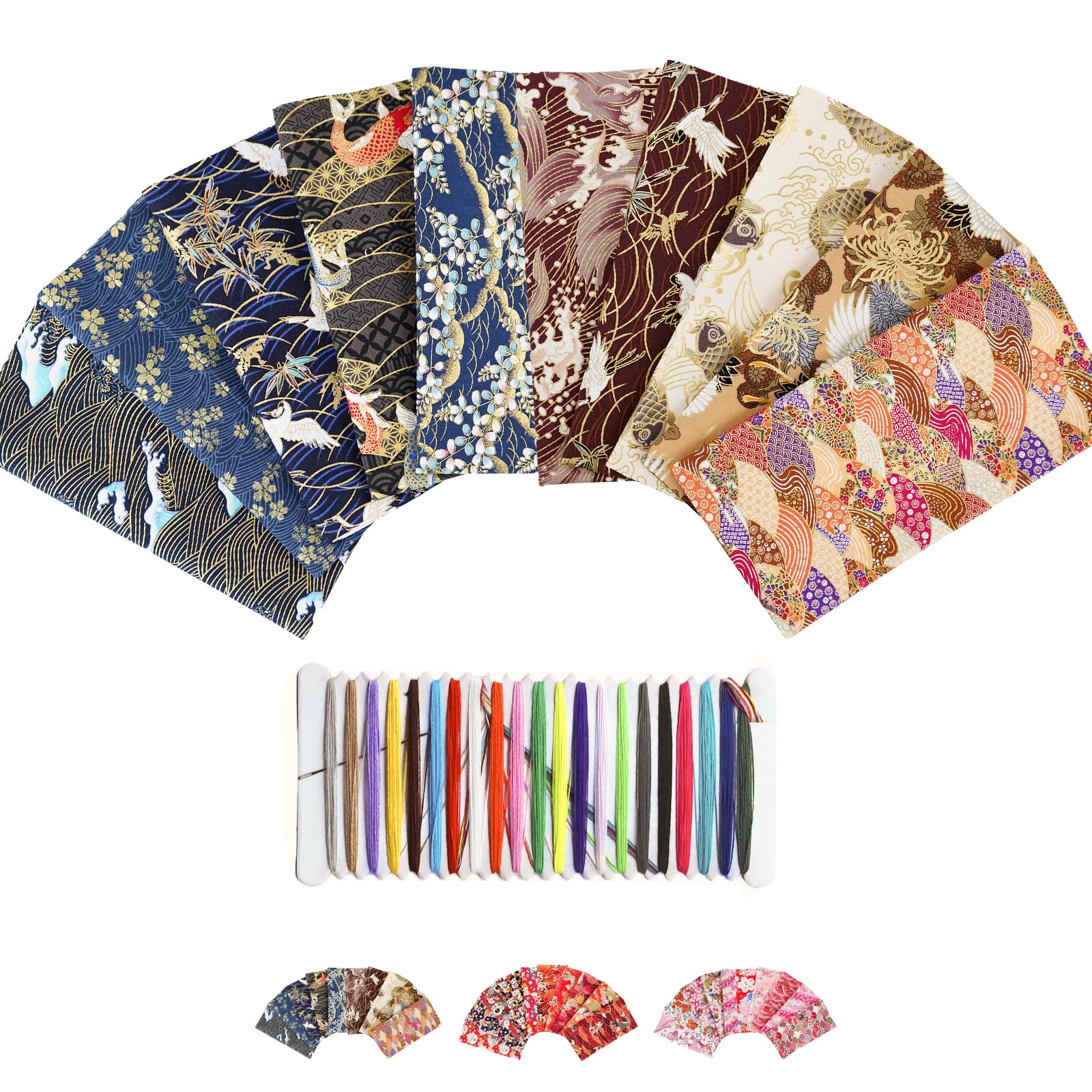 Amazon | JnTech 和柄 生地 はぎれ パッチワーク 布 セット和風柄 花柄