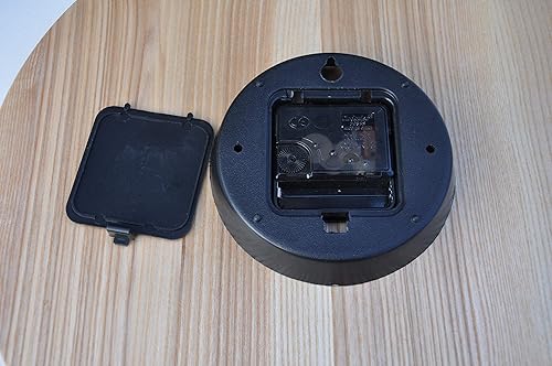 Miniatura 4 de YuSer Reloj de pared de diseño de madera natural, diámetro de 13.8 pulgadas (13.8 in), movimiento de cuarzo preciso, reloj silencioso y confiable,
