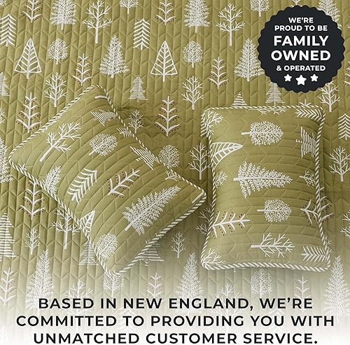 Miniatura 4 de Great Bay Home Juego de ropa de cama reversible con fundas de almohada, tamaño matrimonialqueen, rústico, salvia y rojo, para todas las estaciones