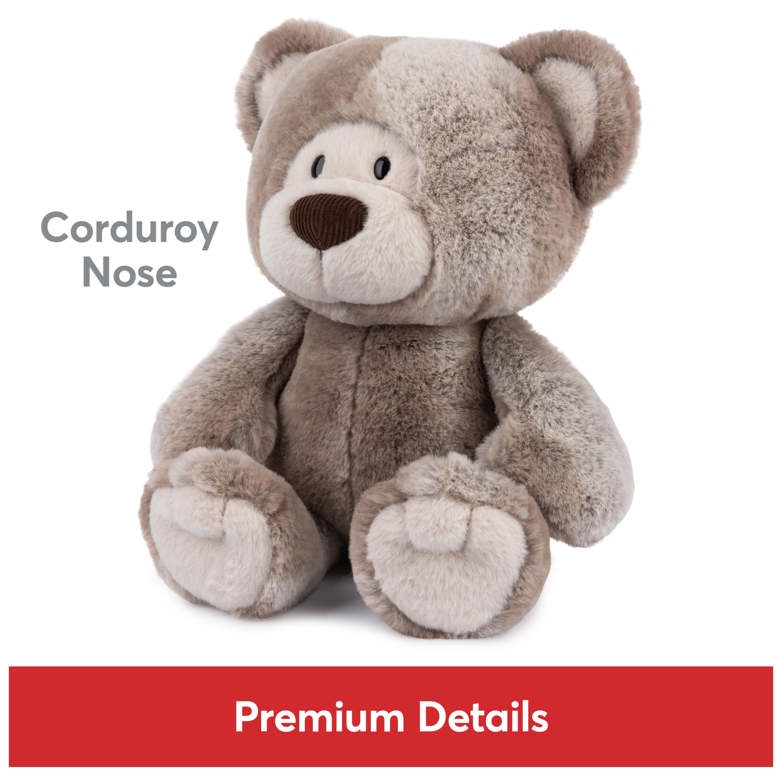 GUND Mukki Teddybär, Premium Stofftier ab 1 Jahren, Braun/Creme, 25,4 cm