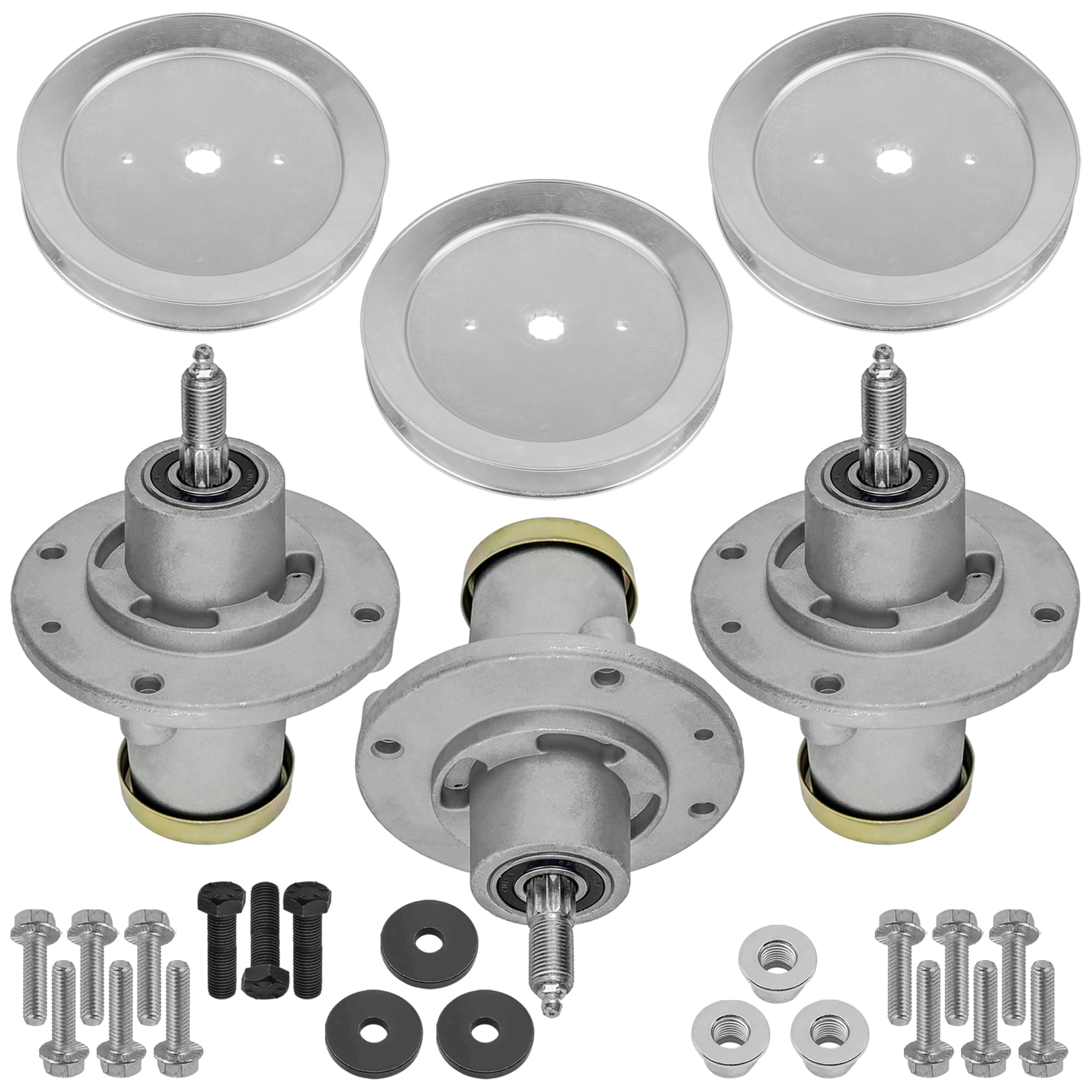 Amazon.com : Caltric 3 x Spindle Assembly with Pulley Compatible