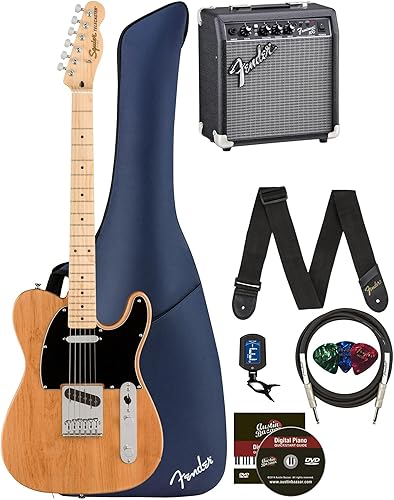 Miniatura 1 de Paquete Fender Squier Affinity Telecaster Deluxe con amplificador Frontman 10G, estuche, cable de instrumento, afinador, correa, púas y DVD