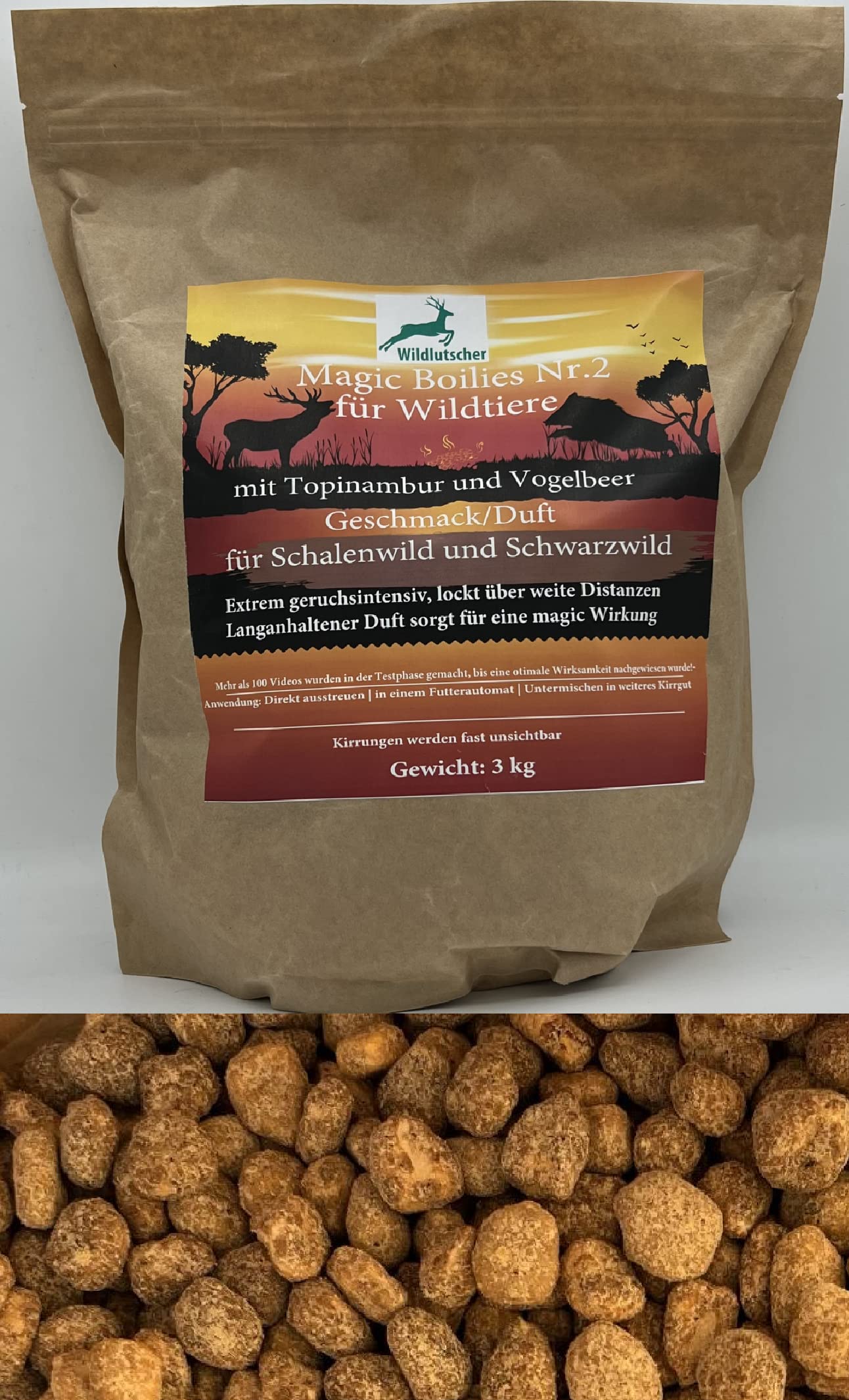 Rehwild Probepaket – Komplettsystem für Rehwild | Locken, Lenken & Binden | Lecksteine, Lockmittel, Boilies & Lockpaste | Vorteilspaket