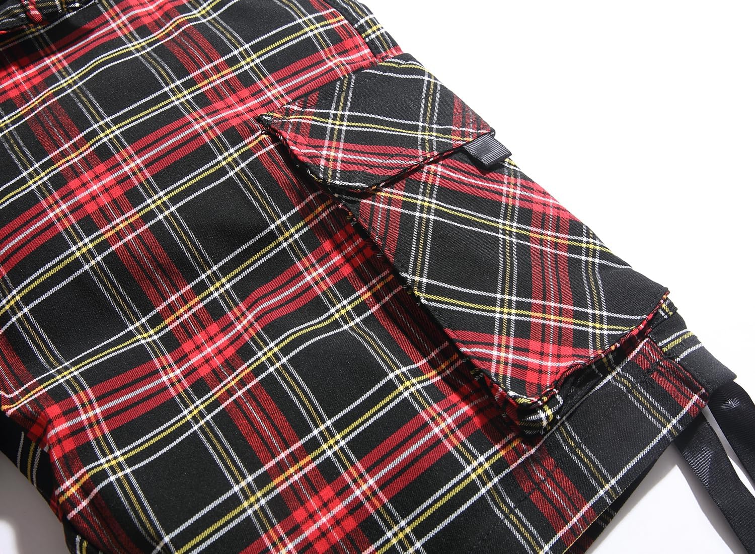 NOVOCCT Cargo Short for Men Relaxed Fit Plaid Outdoor Hiking Work Stretch Cotton Casual Shorts with Multi-Pocket - Image 5