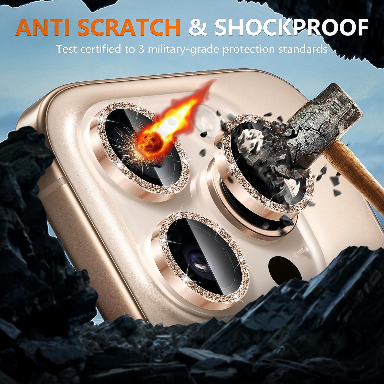 Diruite Camera Protector for iPhone 16 Pro/16 Pro Max Camera Lens protector,Glitter Decoration HD Tempering Glass+Aluminum Rim for iPhone 16 Pro/16 Pro Max Lens Cover 3 81qCmElOoeL. AC SL1500