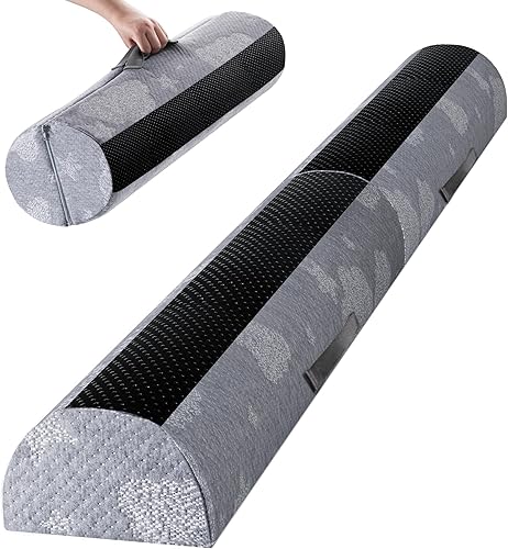 Parachoques de riel de cama para niños pequeños, protector de parachoques de cama plegable de espuma con almohadillas dobles antideslizantes,