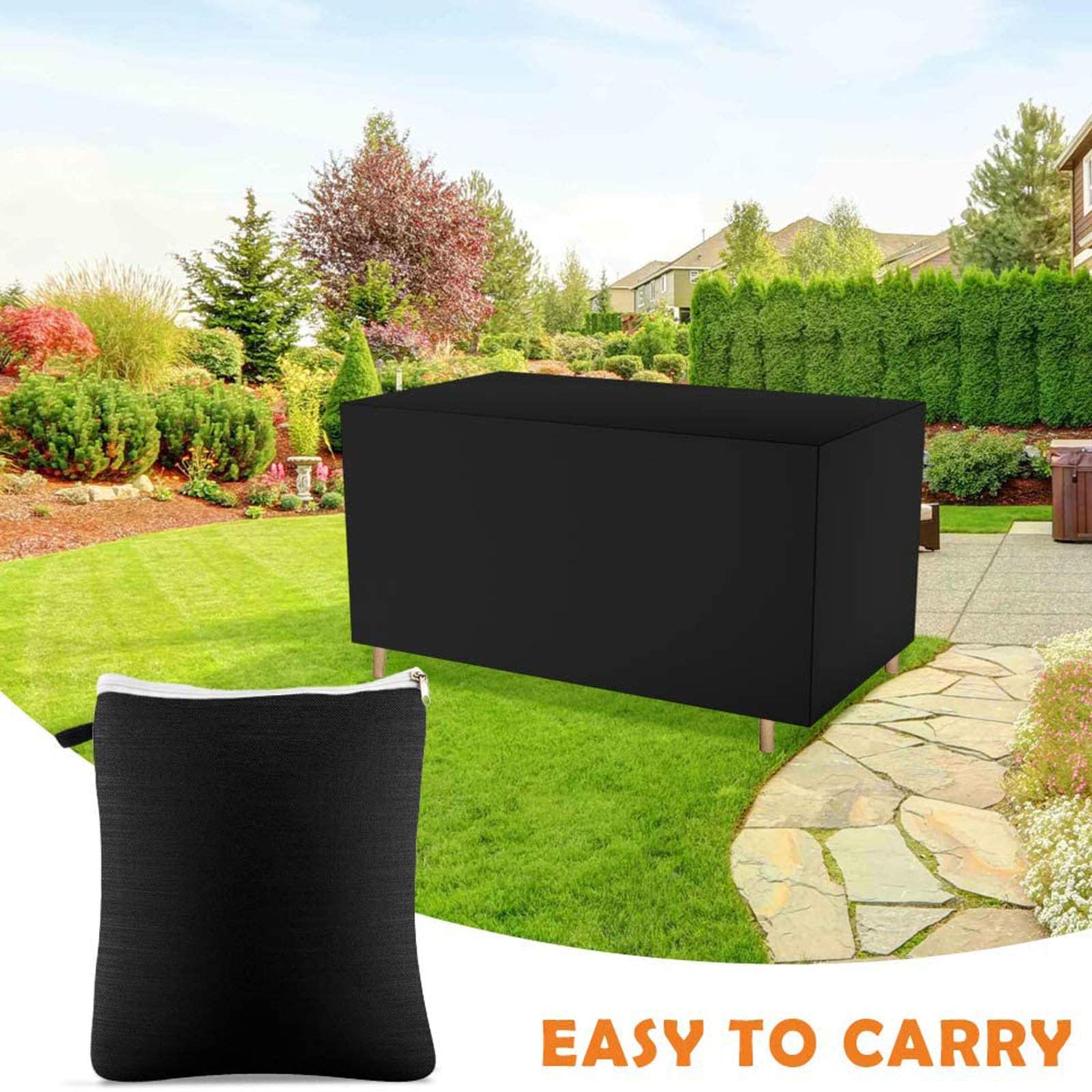 Fodera Protettiva per mobili da Giardino 45x40x25cm, Set di mobili per copriletto da Giardino, Fodera in Tessuto Oxford 420D per Tavolo e Sedia da Esterno