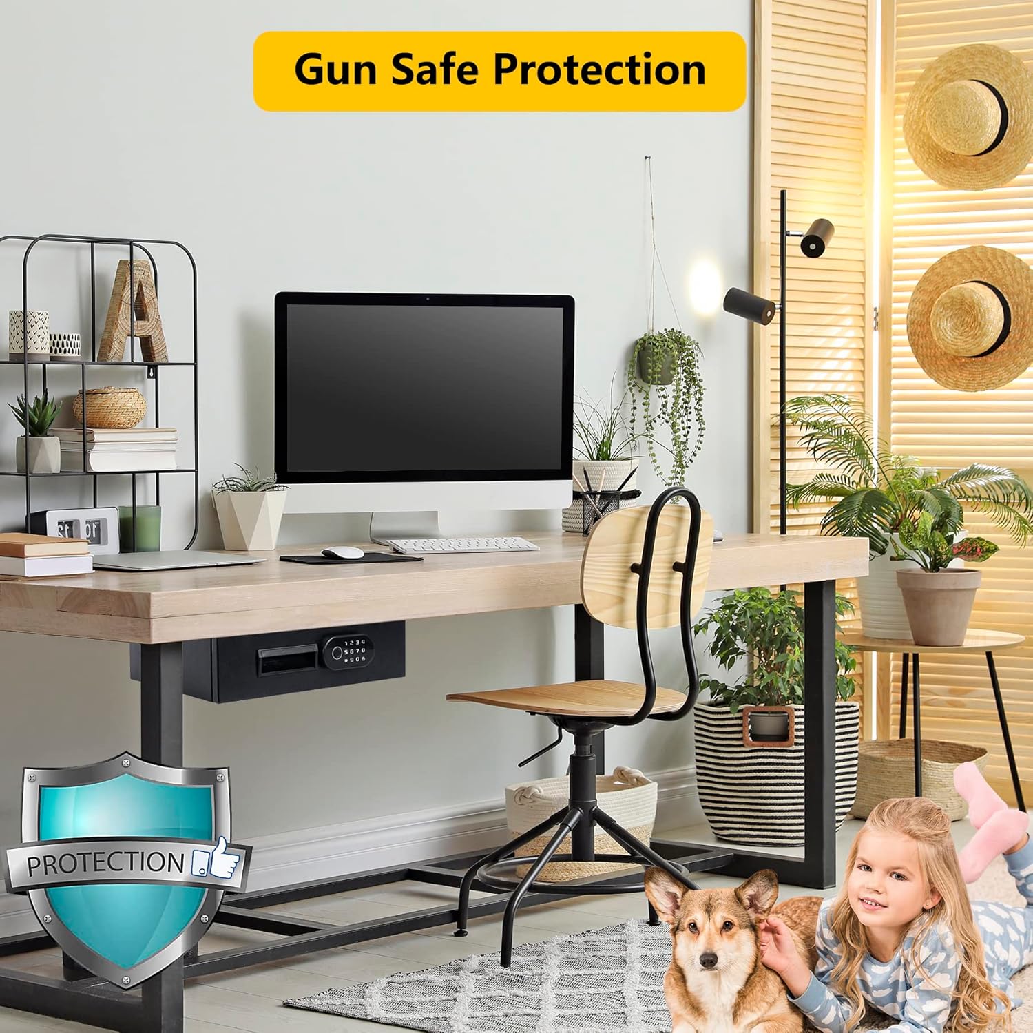 Toriexon DrawerStyle Gun Safe with Fingerprint Digital Keypad, Quick