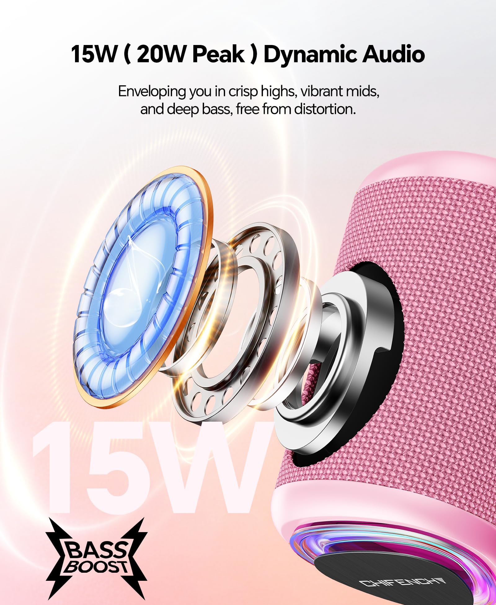 Portable Bluetooth Speaker Beach Essentials: Powerful Crystal