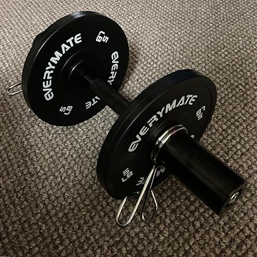 Miniatura 5 de Pair of 16" Olympic Dumbbell Handles  Loadable Dumbbell Bars for 2" Olympic Weight Plates (150LBS Weight Capacity), Ideal for Home Gym Strength