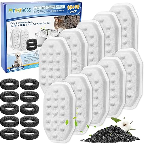 Miniatura 9 de Repuesto de filtro de fuente de agua, filtro de fuente de agua Cat compatible con fuente de agua Rellaty de 3.2L108 onzas, 10 filtros de fuente de