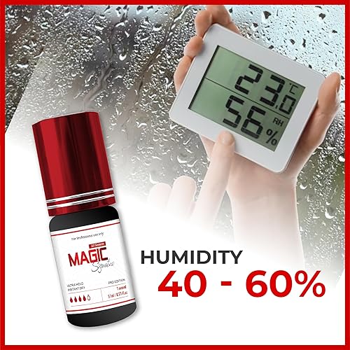 Miniatura 5 de THE LASH SUPPLY Pegamento mágico de extensión de pestañas de 0.17 onzas, suministros de extensión de pestañas, viscosidad media, retención  hasta 8