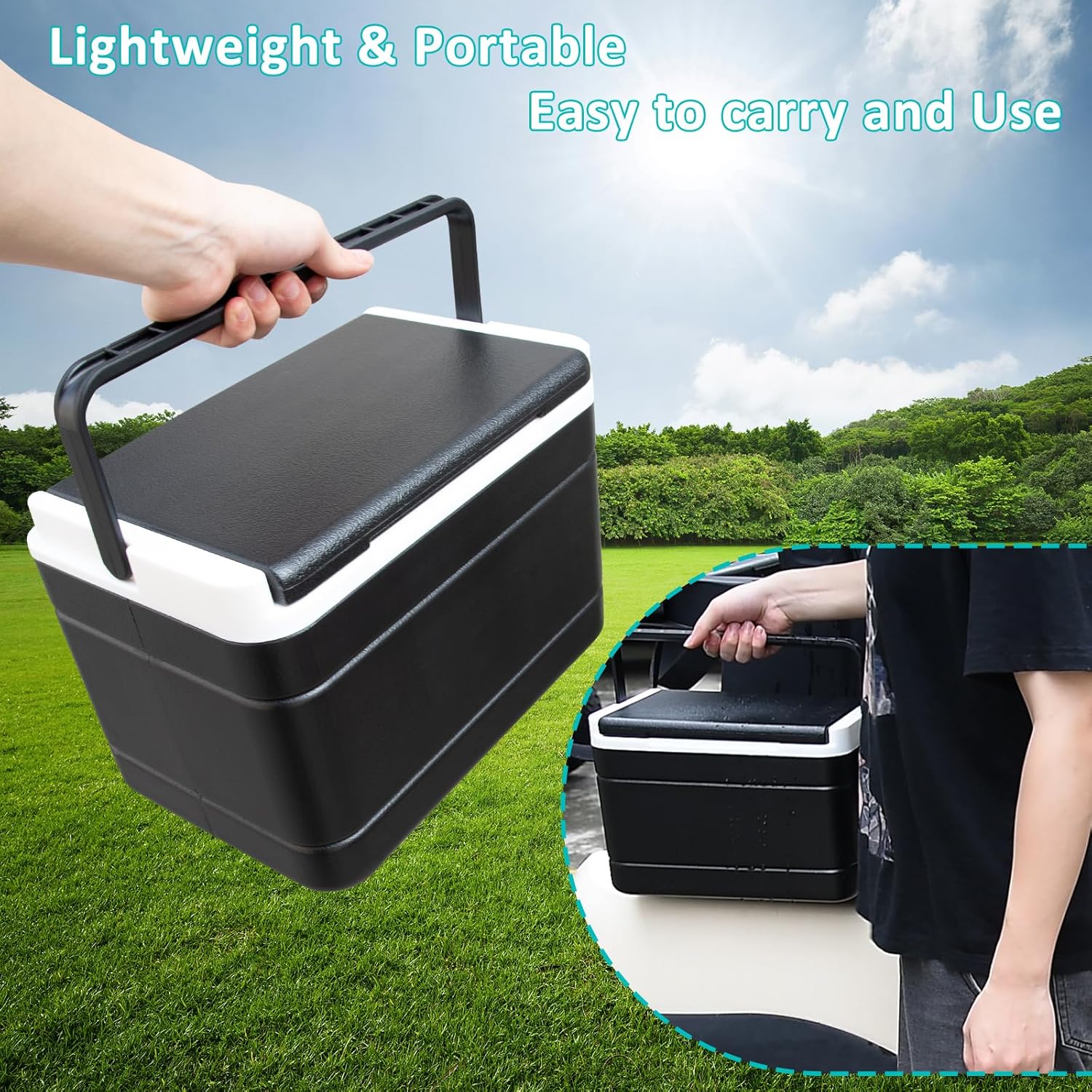 Golf Cart Cooler, Insulated Golf Cart Cooler with Mounting Bracket for Club Car Precedent Tempo and Onward OEM 102588101 103886801, Lightweight & Portable, Easy Installation