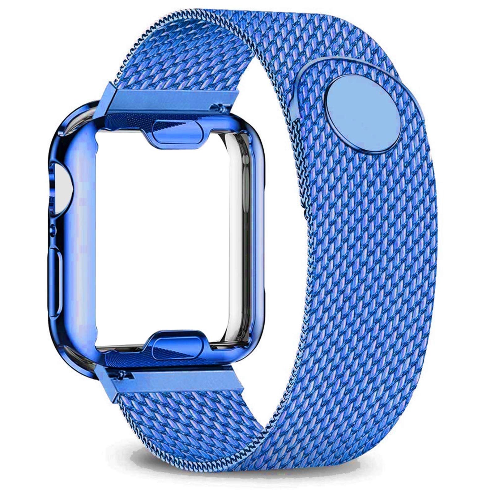 Bracelet pour Apple Watch band acier inoxydable avec boîtier de protection
