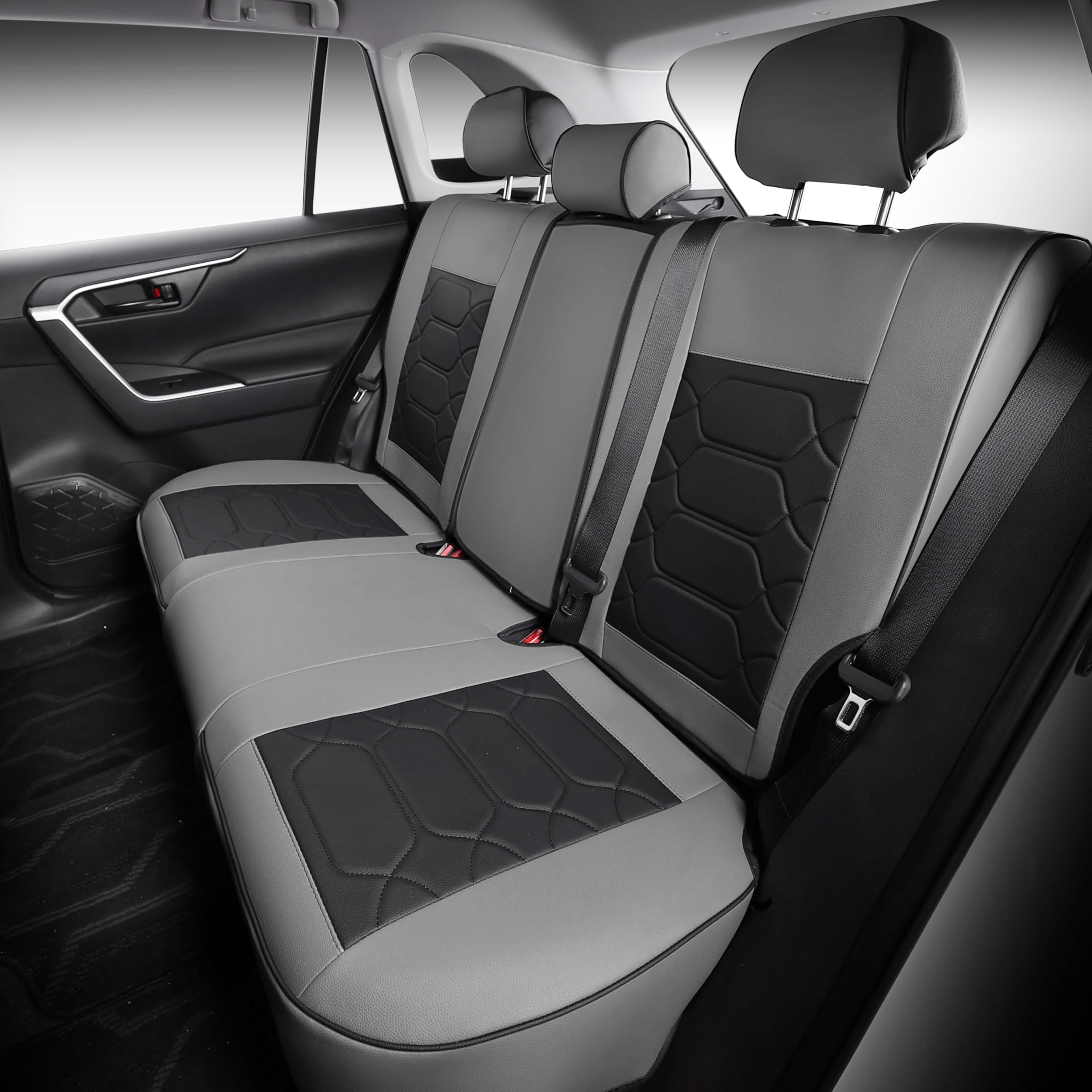 OASIS AUTO Custom Fit Seat Covers for 2019-2025 Toyota RAV4 Waterproof Faux Leather Seat Protector Cushion Rav4 Car — view 8