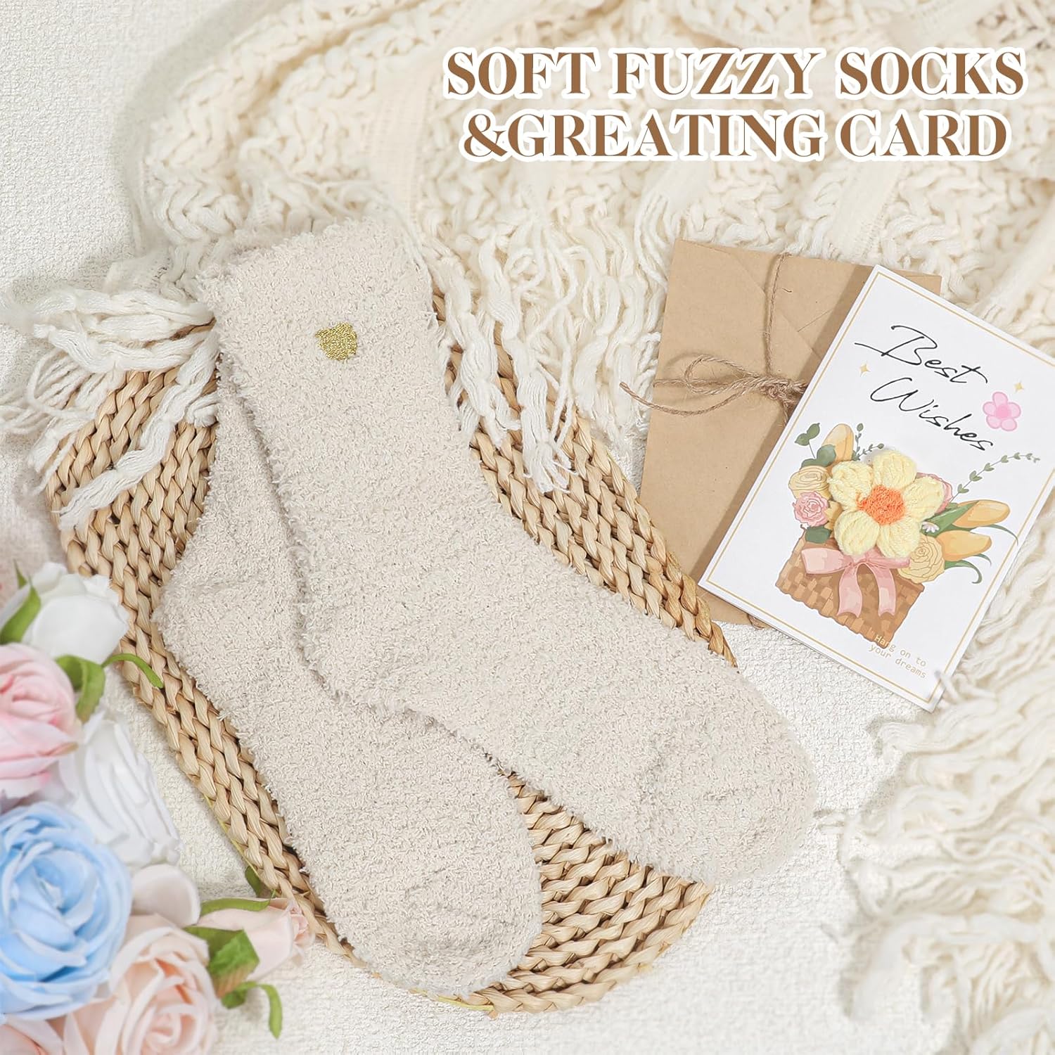 Thank You Gifts for Women,Appreciation Gift Basket with Throw Blanket, Stainless Steel Tumbler, Socks & Freesia Candle – Birthday, Teacher, Coworker Gift