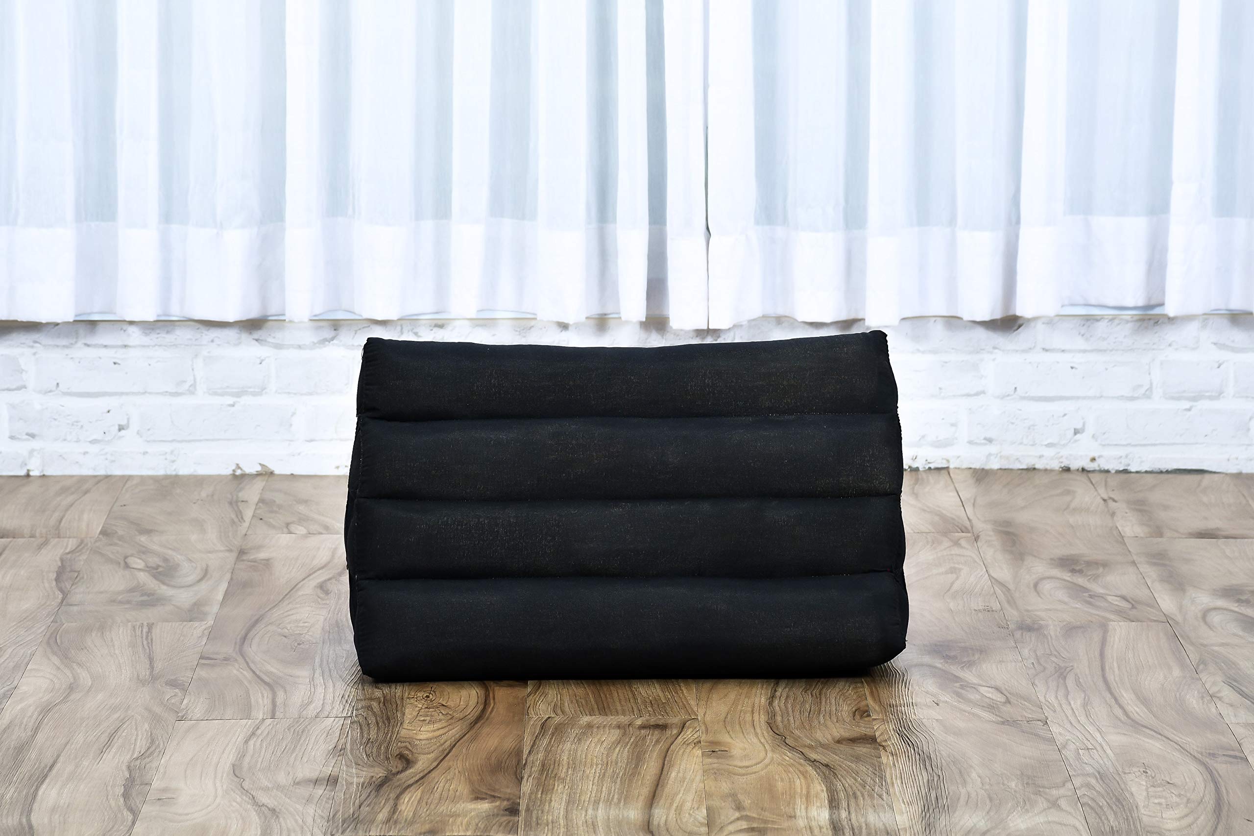 LEEWADEE Cuscino Triangolare Thai 50 x 33 x 33 cm - Kapok Schienale | Cuscino da lettura, da pavimento & da meditazione con supporto schiena - per letto & divano, arredo salotto