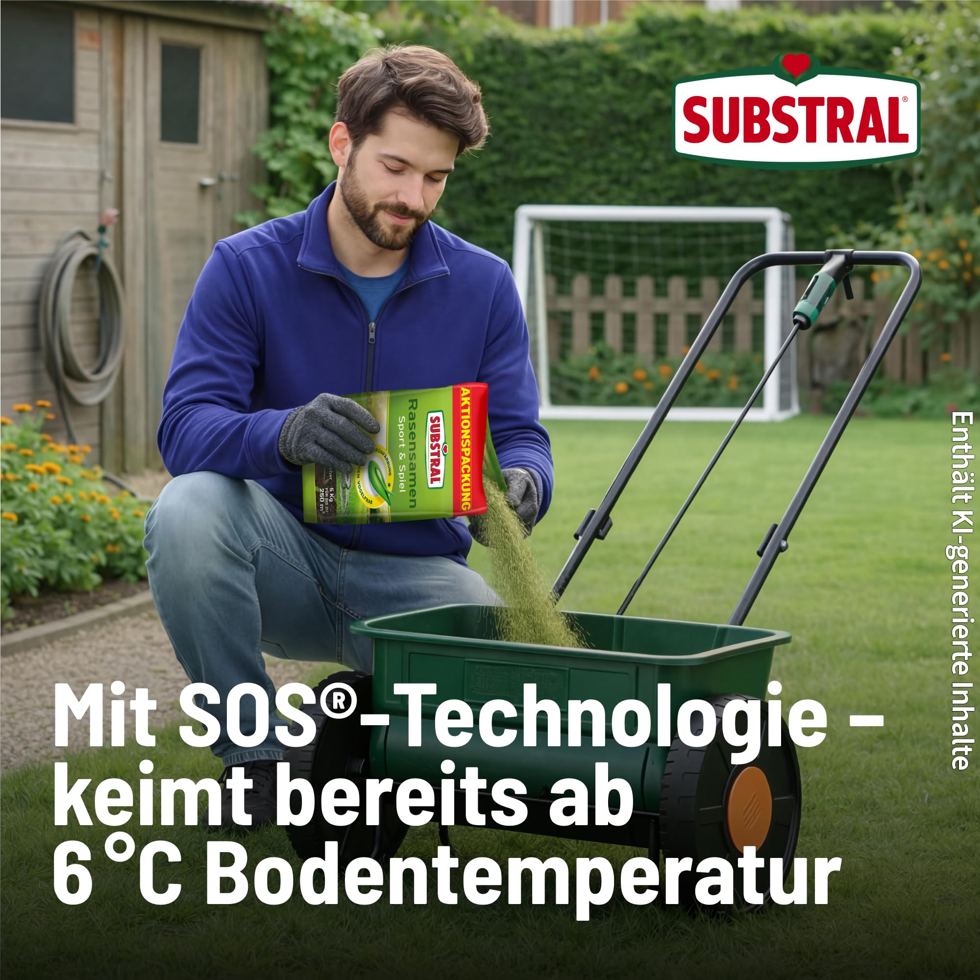 Substral Sport und Spiel Rasensamen 5kg schnell keimend für 250 m²