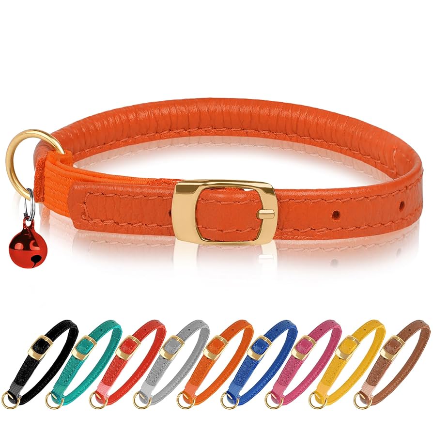 C&M 猫用レザー首輪 鈴付き C&M 猫用レザー首輪 鈴付き