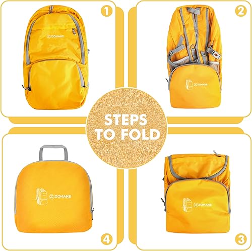 Miniatura 5 de Zomake - Mochila ligera de 30 l, resistente al agua, para senderismo, viajes, plegable, para camping y al aire libre