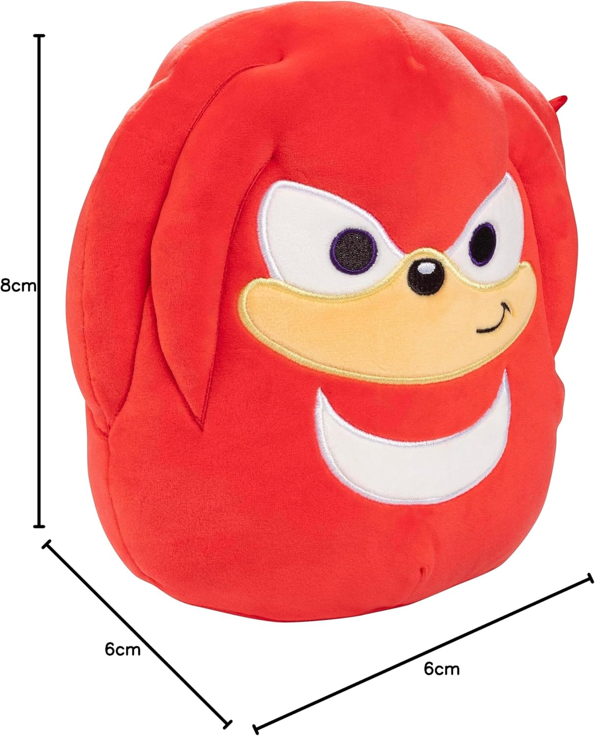 Squishmallows Original 8-Inch Knuckles - Sonic The Hedgehog- Official Jazwares Plush - Collectible Soft & Squishy SEGA Stuffed Animal Toy - Add to Your Squad - Gift for Kids, Girls & Boys