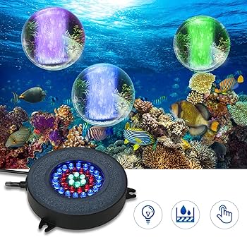 LEDアクアリウム 水槽 バブルテーブル カフェ待合い室にも 最適　スマイル バブル搭載 LED アクアリウム 魚 3匹 インテリア 卓上