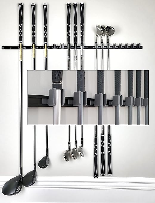 Amazon.com: [JINTECH] Golf Club Holder, Wall Display, Wall Hanger, Rack ...