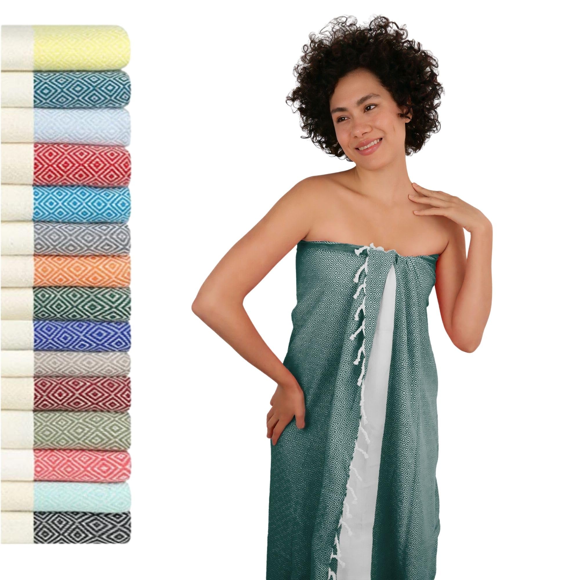 Flora Furora Toallas Playa Grandes Pareja 100x200 cm - Algodón Reciclado - Toalla Playa Grande: Mujer + Hombre Fouta Playa, Playa Accesorios Beach Towel, Esterilla Playa, Pareos Playa Grandes