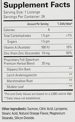 Miniatura 5 de Temporada de frío + therazinc pastillas, Naranja pastillas, 24Loz por Quantum investigación (paquete de 3)