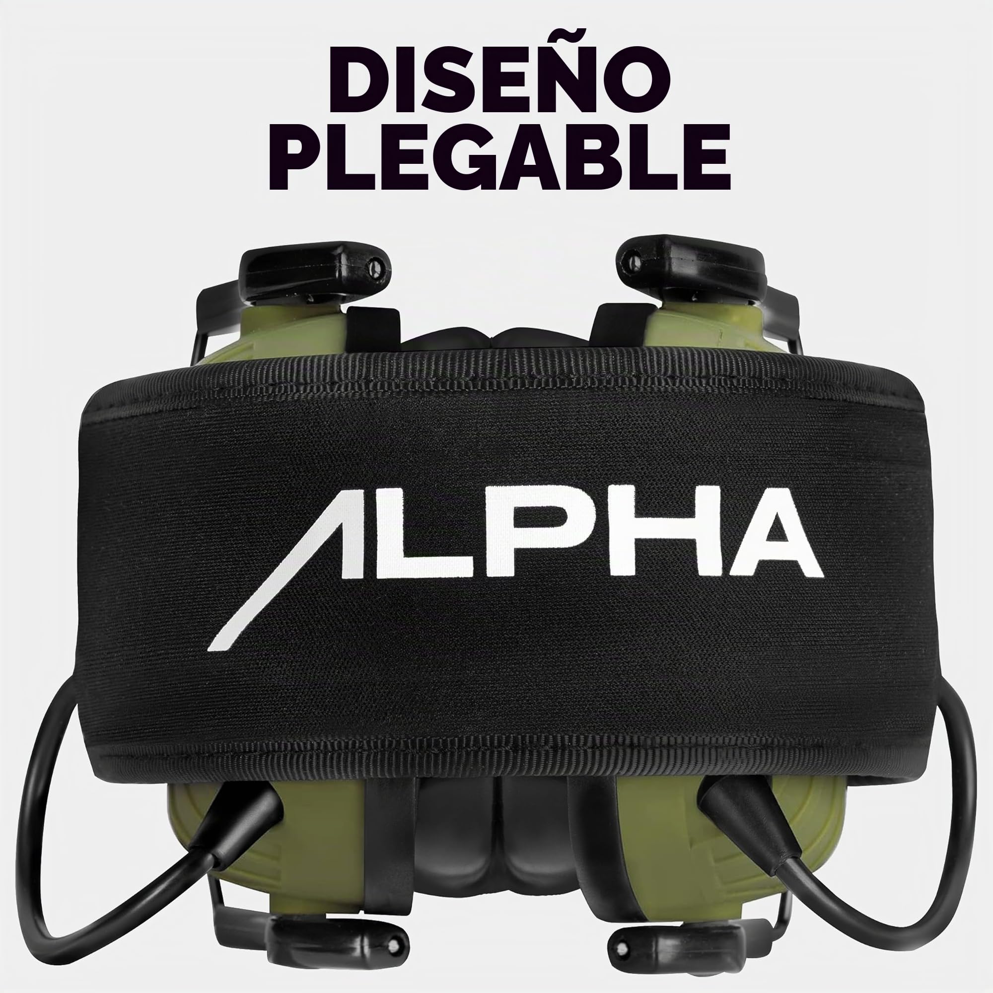 ACE Alpha Protección auditiva - Orejeras activas para trabajo/caza/deportes de tiro - EN 352 - Verde