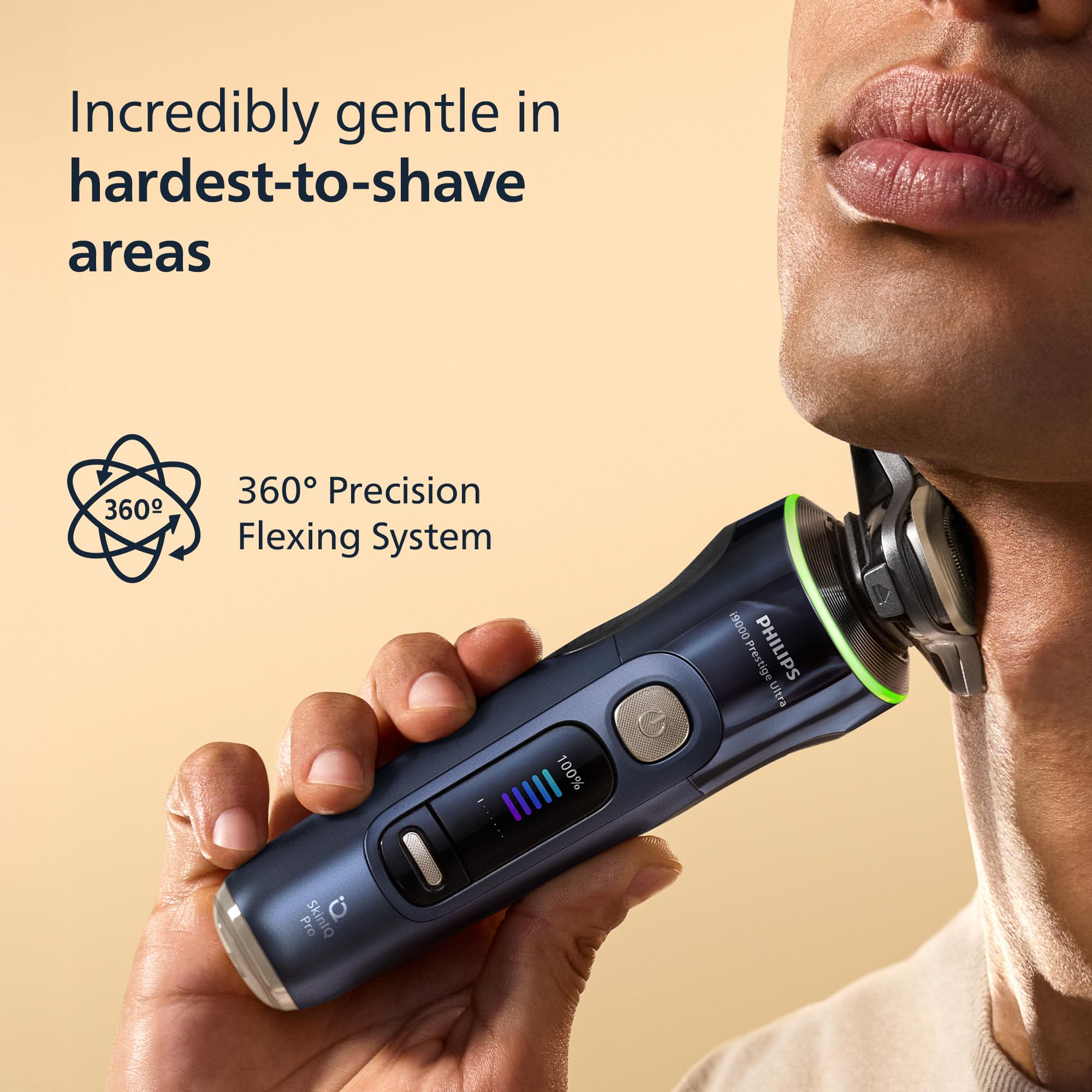 Philips Shaver i9000 Prestige Ultra, Wet & Dry Electric Shaver, Adriatic, Skin IQ Pro Technology, Triple Lift & Cut System, 360 Rotating NanoTech Precision Blades, 5 Shaving Modes, Model XP9401/38 - 5