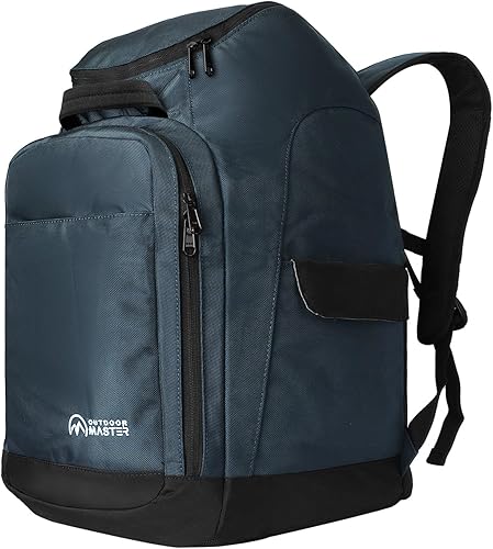 OutdoorMaster Lynx - Bolsa para botas de esquí de 50 litros, mochila de viaje con compartimento para casco, exterior e inferior impermeable, para